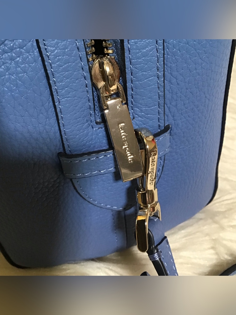 Kate spade triple compartment Leila pebble leather in fresh blue - Picture 15 of 16